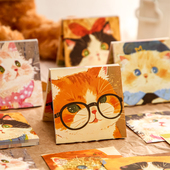 一勺喵喵酱可爱萌宠猫咪双享装 便签高颜值原创插画便签纸