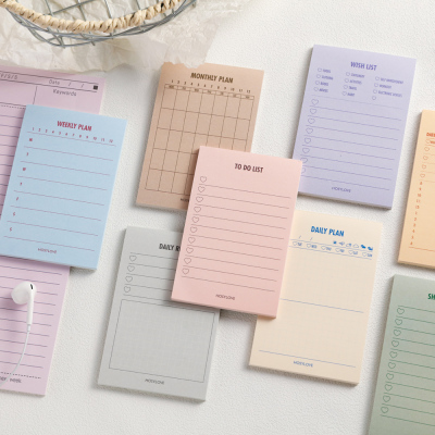 韩系简约便携计划本 购物心愿清单留言备忘素材纸便签