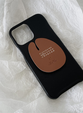 高级猪蹄分趾马吉拉17皮质支架适用16promax苹果iphone15手机壳潮13/14