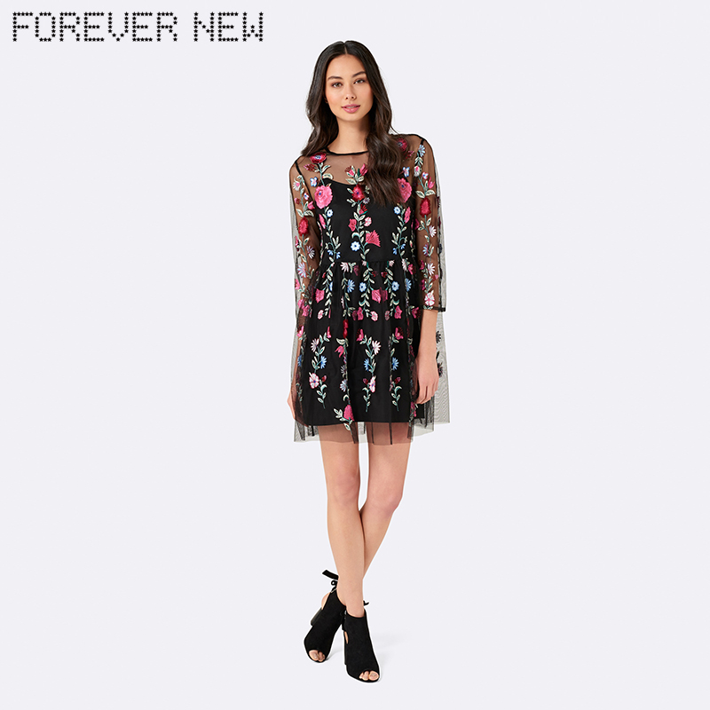 FOREVER NEW/·ã°¬17Çﶬ×ÔÈ»»¨»Ü±¡É´Á¬ÒÂȹ DR7892