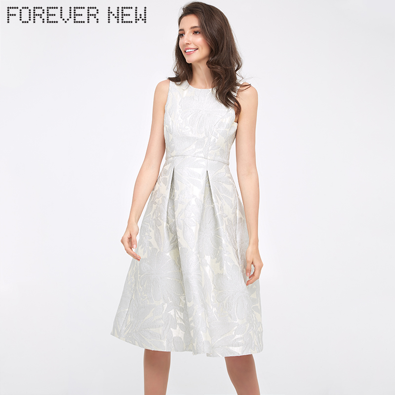 FOREVER NEW 2018´ºÏÄÁ¬ÒÂȹ Ô²Áì¶±³Ó¡»¨A×Öȹ DRC8851CN