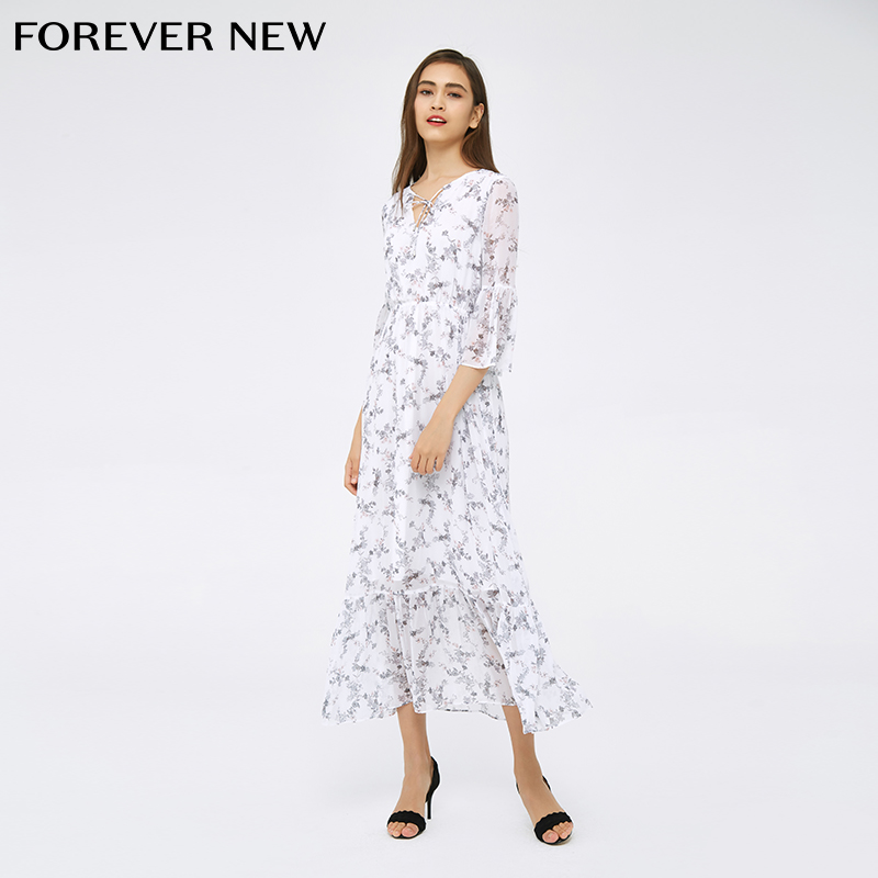 FOREVER NEW 2018´ºÏÄÁ¬ÒÂȹ ϵ´ø¾Å·ÖÀ«Ð临¹ÅÓ¡»¨³¤È¹ DR9290CN