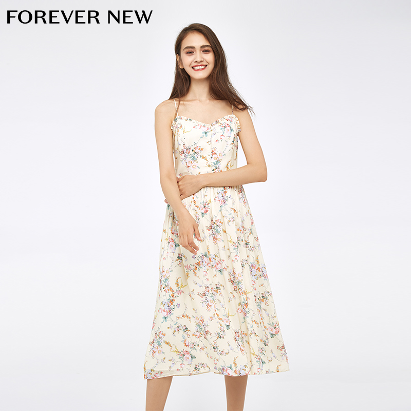 FOREVER NEW 2018´ºÏÄÁ¬ÒÂȹ ÐÝÏжȼٷçµõ´øÓ¡»¨È¹ DR9378CN