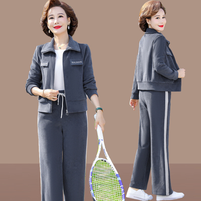 运动套装女中年妈妈春秋洋气