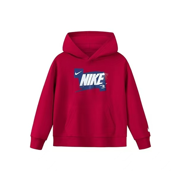 耐克儿童套装2025秋冬新款男童卫衣运动上衣连帽中大童NIKE加厚绒