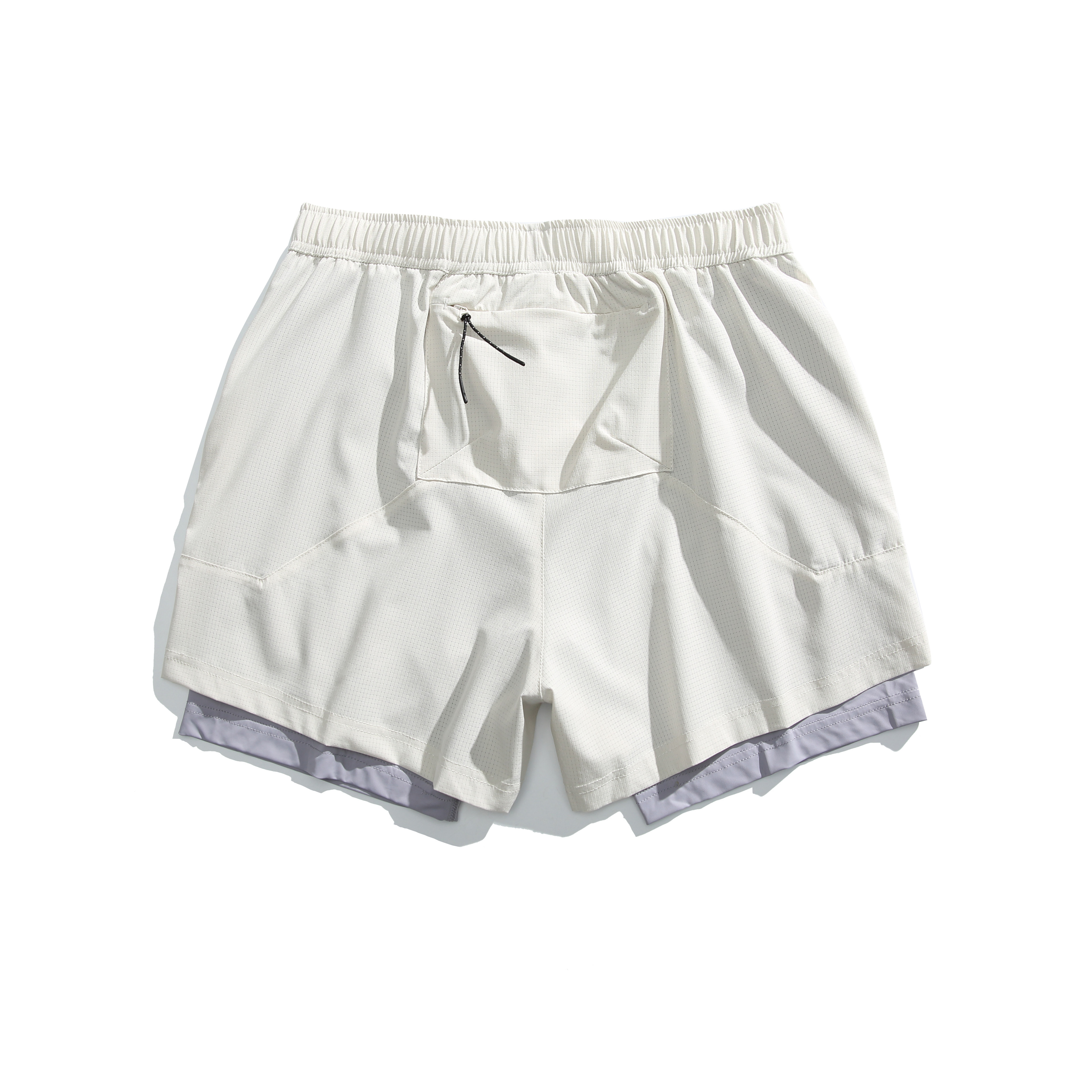 【凉感透气】户外假两件双层跑步运动短裤男防走光速干骑行训练裤