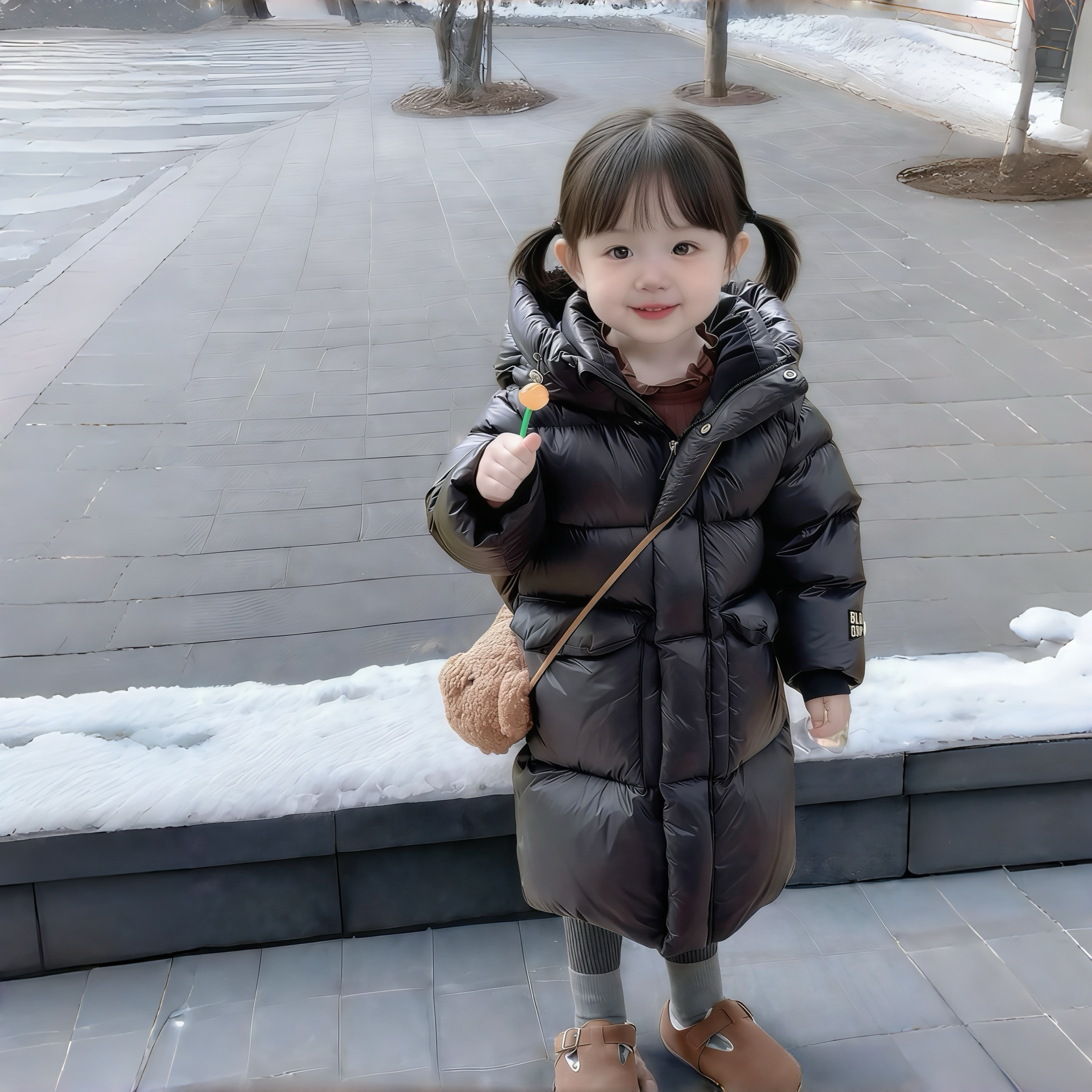 现货女童羽绒服中长款轻薄2025秋冬新款儿童棉服洋气黑色保暖外套,童装/婴儿装/亲子装,羽绒服,淘宝优惠券,粉丝福利购,淘宝优惠卷