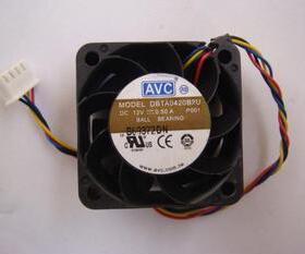 AVC 4020 12V 0.50A 4cm厘米 4线温控服务器散热风扇 DBTA0420B2U