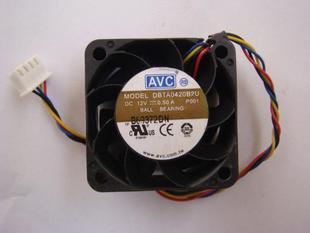 AVC 4020 12V 0.50A 4cm厘米 4线温控服务器散热风扇 DBTA0420B2U