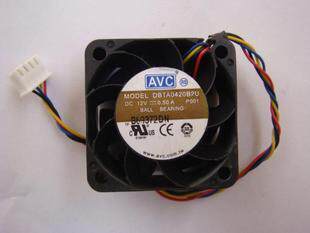 AVC 4020 12V 0.50A 4cm厘米 4线温控服务器散热风扇 DBTA0420B2U