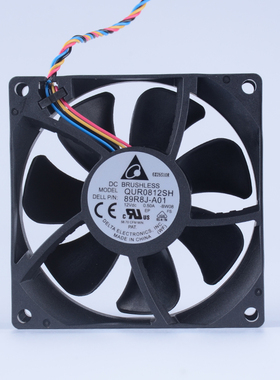 DELTA/台达 8025 12V 0.5A PWM调速 8CM/厘米高速风扇 QUR0812SH