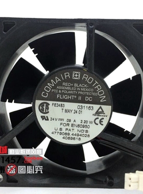 康姆罗顿 COMAIR ROTRON 24V 0.09A 2.20W FE24B3 8025 8CM 风扇