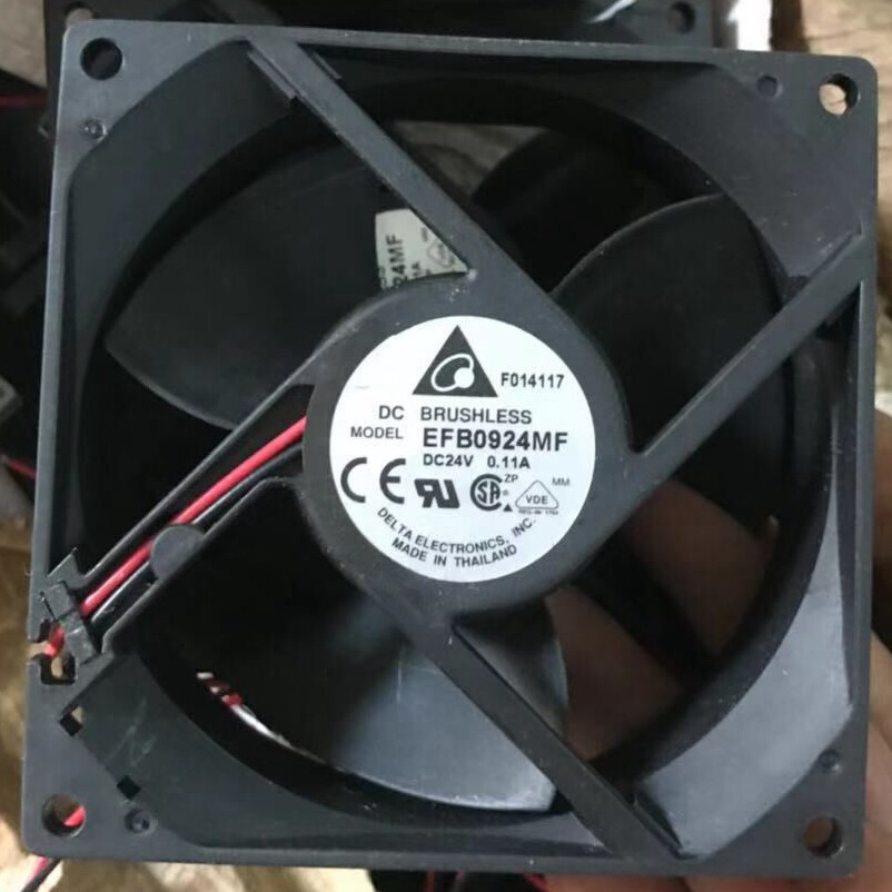台达 EFB0924MF 9CM 9232 24V 0.11A 三叶子 双滚珠散热风扇 2线