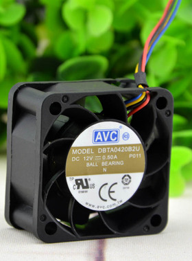 AVC DBTA0420B2U  4020 4cm 12v 0.50A 主板pwm 服务器 暴力 风扇