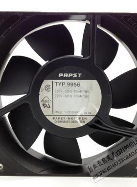 德国PAPST 12025耐高温 12CM交流风扇 230V 14W TYP 9956