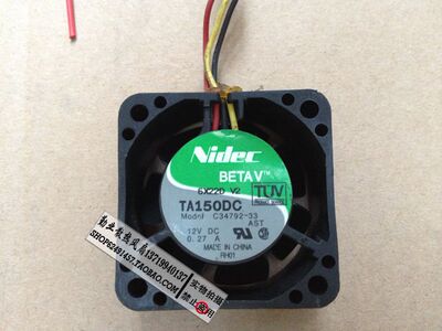 Nidec 散热风扇 4CM 4020 12V 0.27A C34792-33 大风量风扇