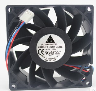 台达 9038 FFB0912EHE DC 12V 1.5A 9CM 暴力 加压型 双滚珠风扇