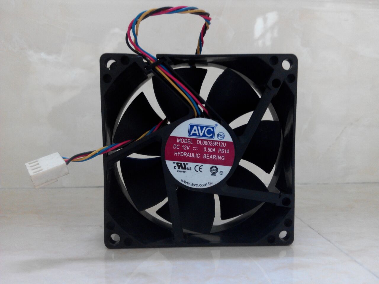 AVC 8025 12V 0.50A DL08025R12U 4针/线 CPU机箱PWM调速散热风扇