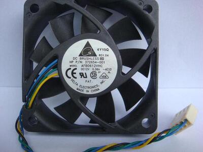 原装台达 AFB0612VHC 6015 12V 0.36A 6CM 三线 双滚珠 散热风扇
