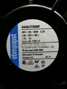 6448 2TDHHP 48V 原装 3.3A 德国ebm 159W 高端设备风扇 正品