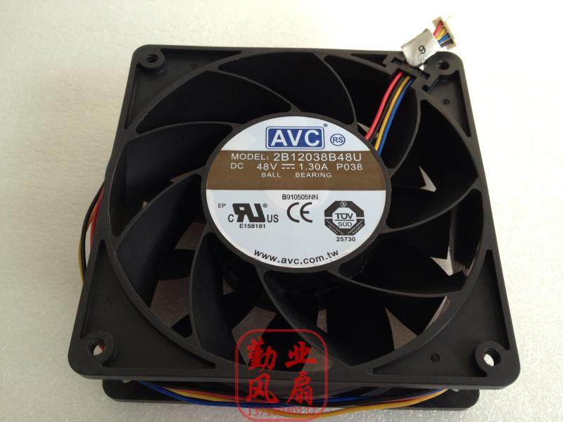 AVC 12038 12CM 大风量风扇 48V 1.3A 2B12038B48U 双滚珠风扇