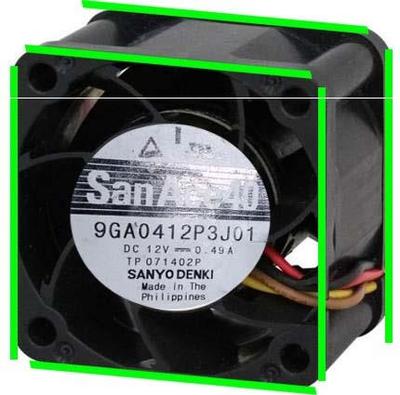 三洋SanAce40 风扇 9GA0412P3J01 DC12V 0.49A SANYO DENKI 4028