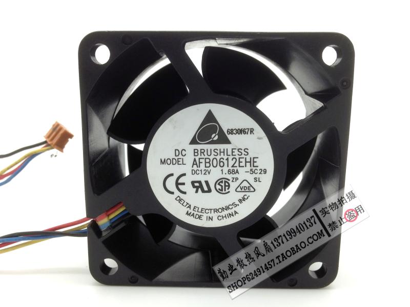 Delta/台达 6038 6CM大风量风扇 12V 1.68A pwm温控 AFB0612EHE