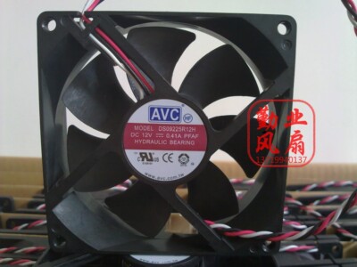 台湾AVC 9cm电源风扇9025 12V 0.41A DS09225R12H 信号报警3线