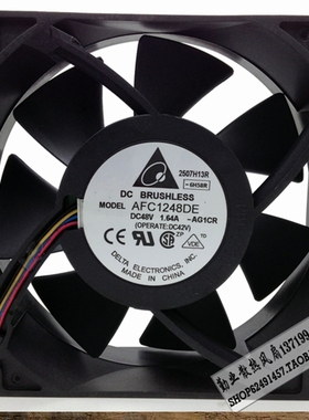 台达 12厘米12CM 强劲大风量风扇48V 1.64A AFC1248DE 4线PWM控速