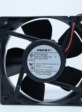 德国PAPST 12038 变频器风扇24V 11W 大风量双滚珠TYP 4184 NXH