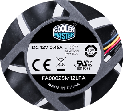 FA08025M12LPA 酷冷至尊 8025 12V 0.45A 4线PWM 液压静音CPU风扇