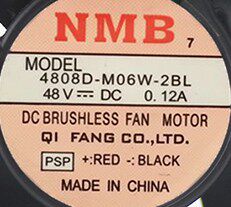 4808D-M06W-2BL DC48V 0.12A 原装正品NMB 80*80*25MM 散热风扇