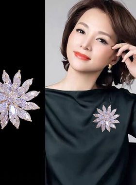 丽想韩版水晶女多用旋转莲花