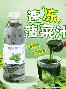 饮力健速冷冻菠菜汁960g餐饮和面调味烘焙原料鲜榨绿色果蔬原浆