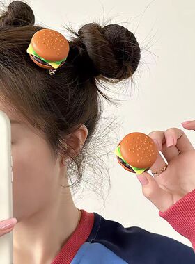 搞怪趣味汉堡发夹仿真食物发夹
