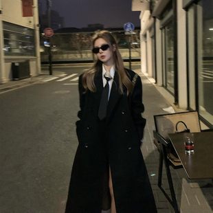 毛呢外套女中长款小个子2025新款冬季加厚爆款正肩高级感呢子大衣