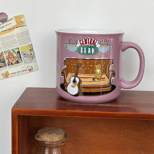 550ml 美剧陶瓷水杯咖啡杯 原单 复古老友记Friends马克杯经典 美式