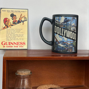 美国多莉山公园漫画风陶瓷马克杯水杯咖啡杯Dollywood 500ml