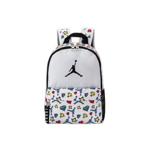 Jordan双肩包涂鸦飞人学生书包儿童小号背包白色DZ3755 100