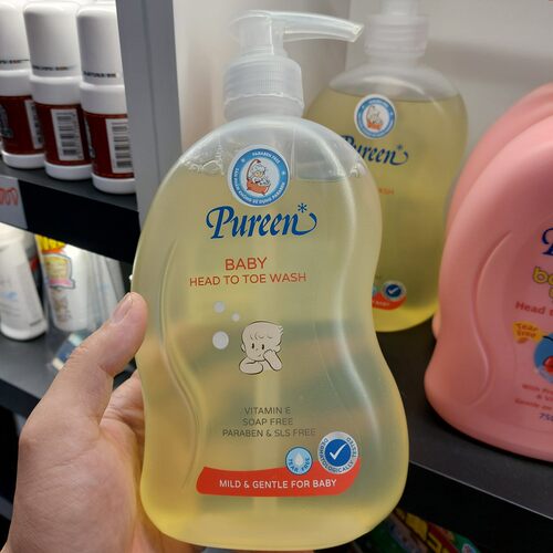 越南代购Pureen婴儿童BABY洗发沐浴露二合一750ml