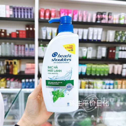 越南买海飞丝洗发水head&shoulders薄荷洗发露700ml