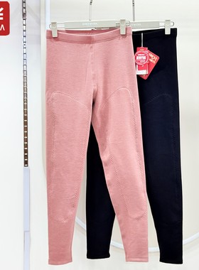 兄华女士保暖裤新款冬季98812B加厚高腰羊毛裤加大长贴片护膝