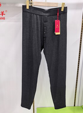 银州羊男士加厚羊毛保暖裤中老年人冬高腰加绒防寒护膝棉裤24535