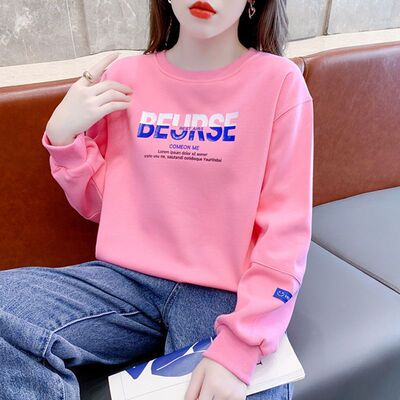 洋气减龄圆领卫衣女长袖
