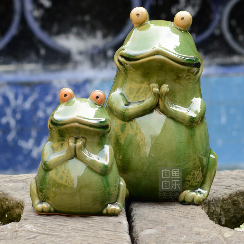 陶瓷祈福招财酒店风水摆设青蛙