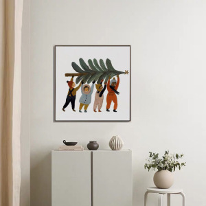 北欧复古小众插画人物装饰画民宿咖啡店文艺挂画卧室房间床头壁画