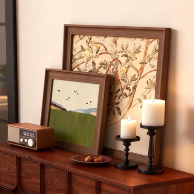 绿色玄关挂画餐厅饭厅斗柜桌面摆画客厅卧室床头画墙上小幅装饰画