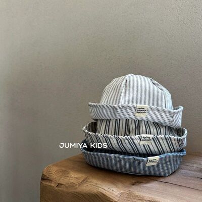 日式小条纹儿童渔夫帽