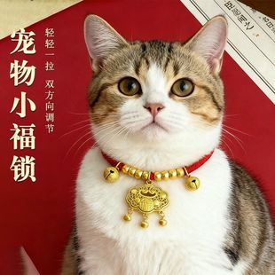 猫项圈编织款宠物铃铛猫猫幼犬小狗项链带响声防走丢可调节配饰