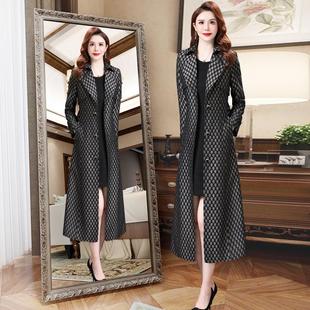 风衣女长款 外套 2025新款 大衣过膝流行英伦风垂感收腰气质显瘦时尚